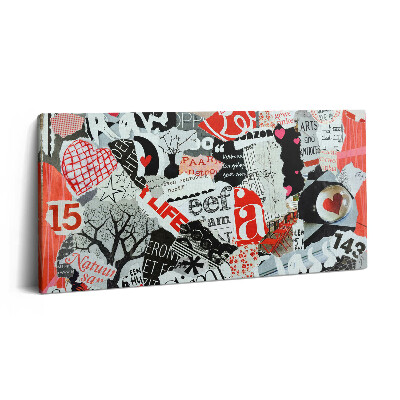 Vászonfotó 100x50 Moodboard szívekkel