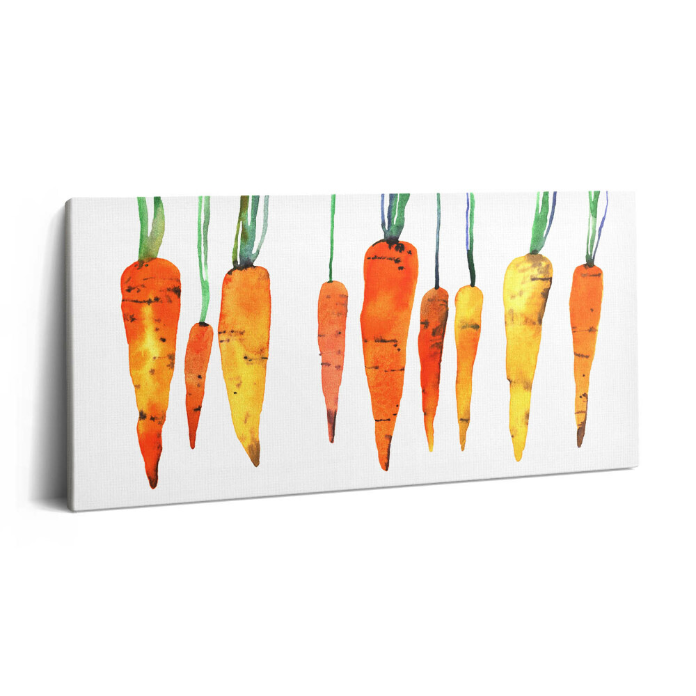 Vászonfotó 100x50 Akvarell illusztráció egy sárgarépáról