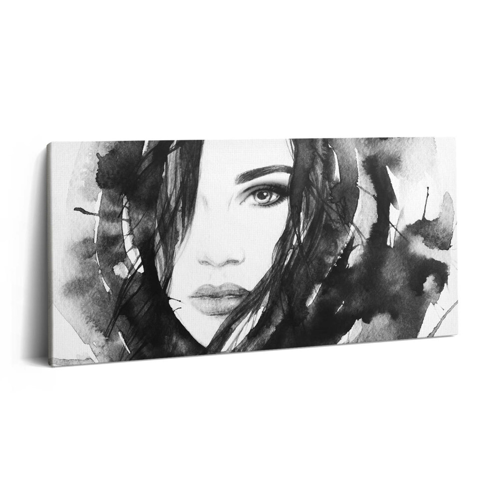 Vászonfotó 100x50 Akvarell portré egy nőről