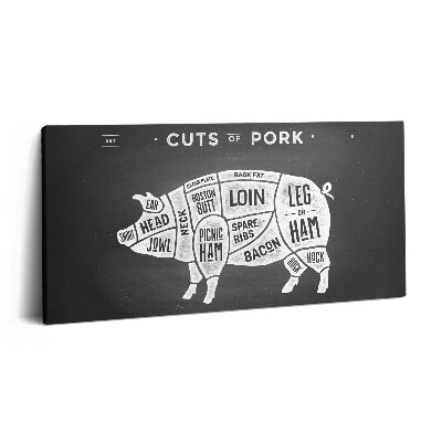 Vászonfotó 100x50 Disznó poszter - disznó hentes