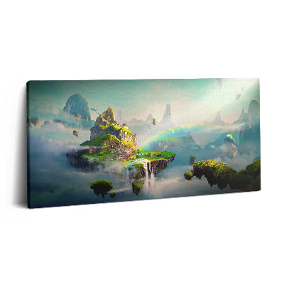 Vászonfotó 100x50 Fantáziavilág és repülő szigetek