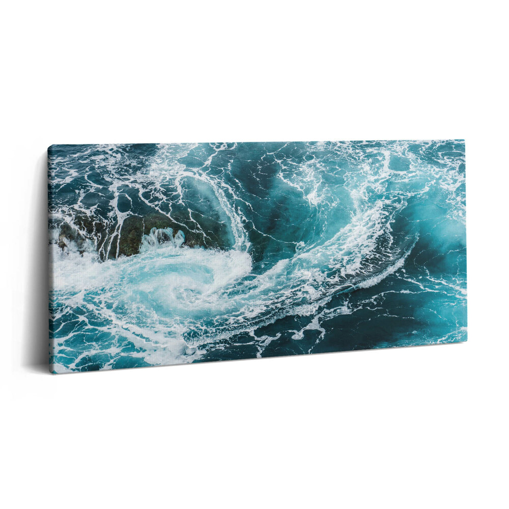 Vászonfotó 100x50 Kavargó habzó hullámok