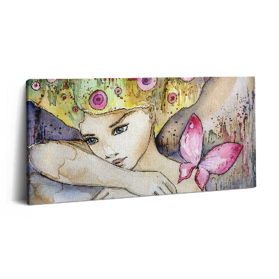 Vászonfotó 100x50 Nő festett hajjal