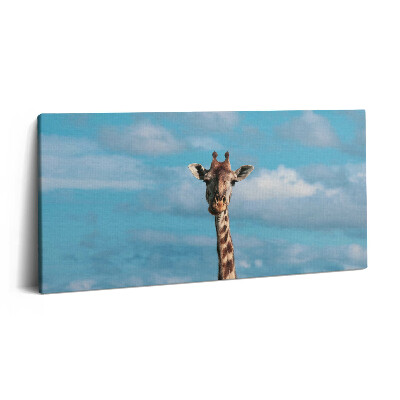 Vászonfotó 100x50 Zsiráffej az égen