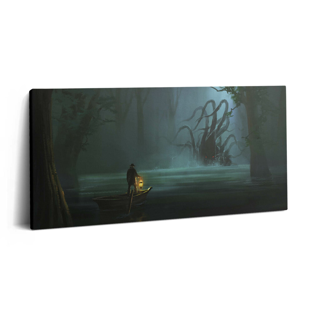 Vászonfotó 100x50 Ember és szörny a mocsárban
