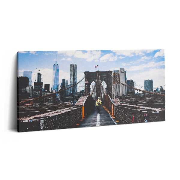 Vászonfotó 100x50 Brooklyn híd New Yorkban