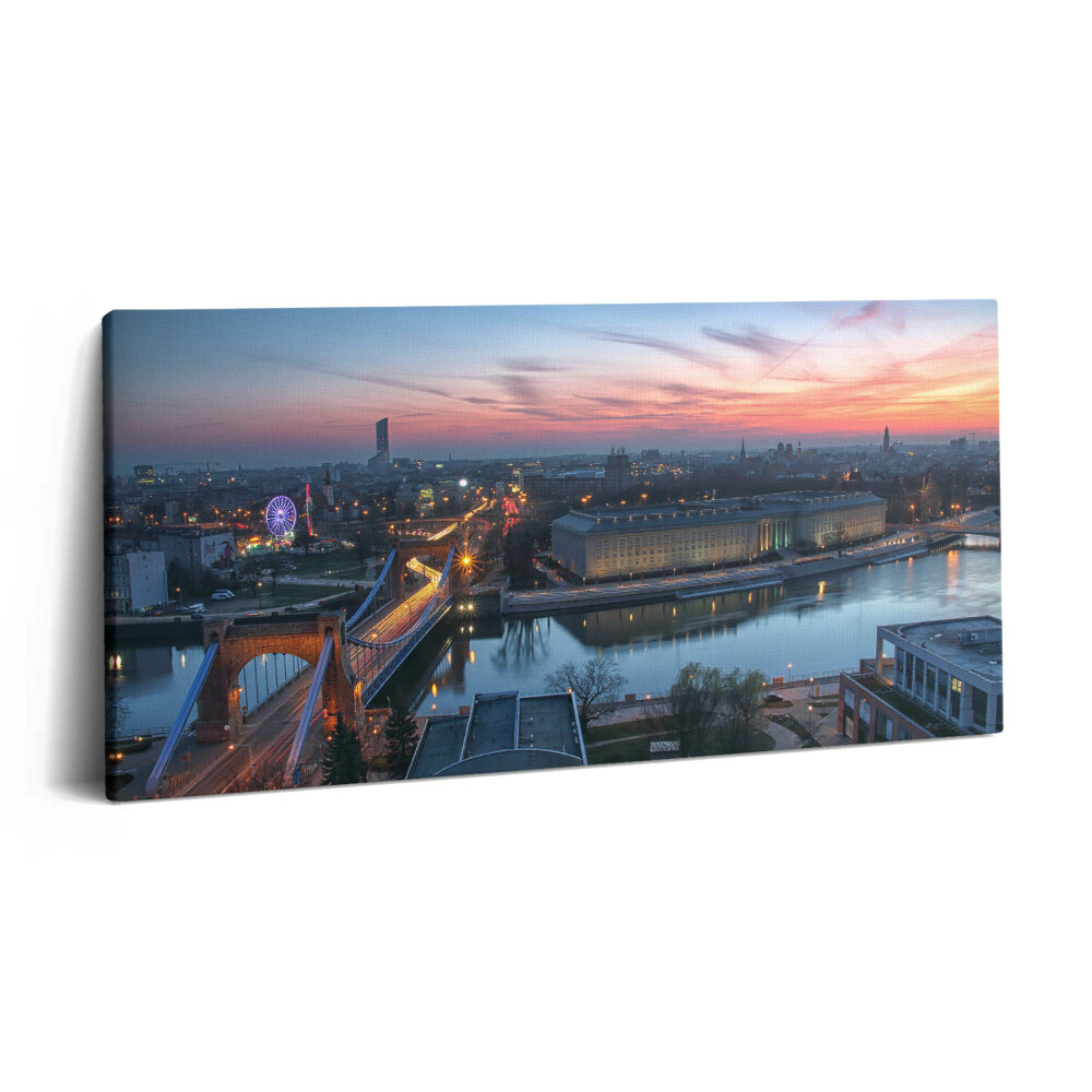 Vászonfotó 100x50 Wroclaw madártávlatból
