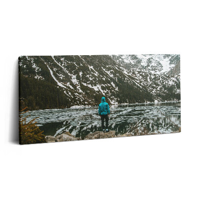 Vászonfotó 100x50 A Morskie Oko tó télen
