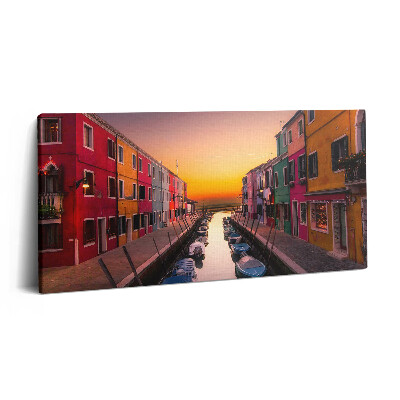 Vászonfotó 100x50 Hajók és víz Olaszországban