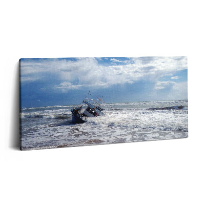 Vászonfotó 100x50 Elsüllyedt hajó Szicíliában