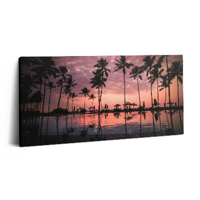 Vászonfotó 100x50 Hawaii pálmafák