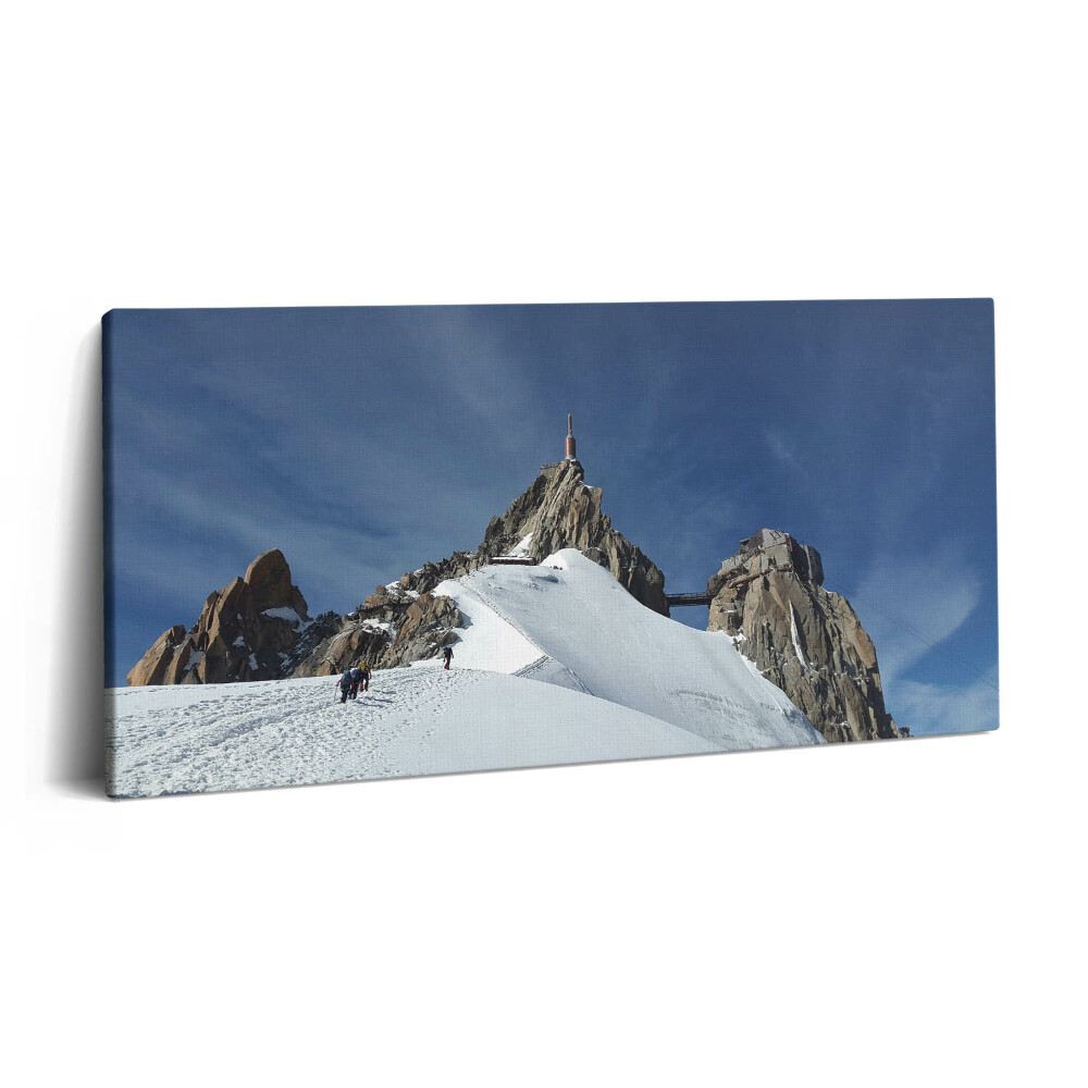 Vászonfotó 100x50 Hegy teteje télen