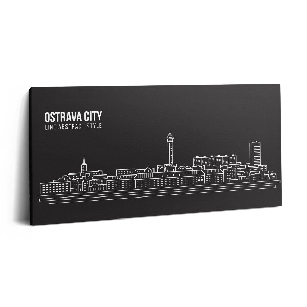 Vászonfotó 100x50 Ostrava városának rajza