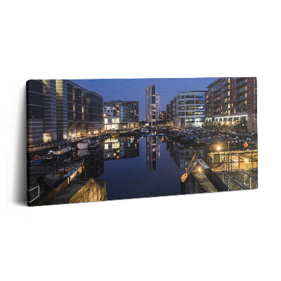 Vászonfotó 100x50 Leeds városának éjszakai kivilágítása