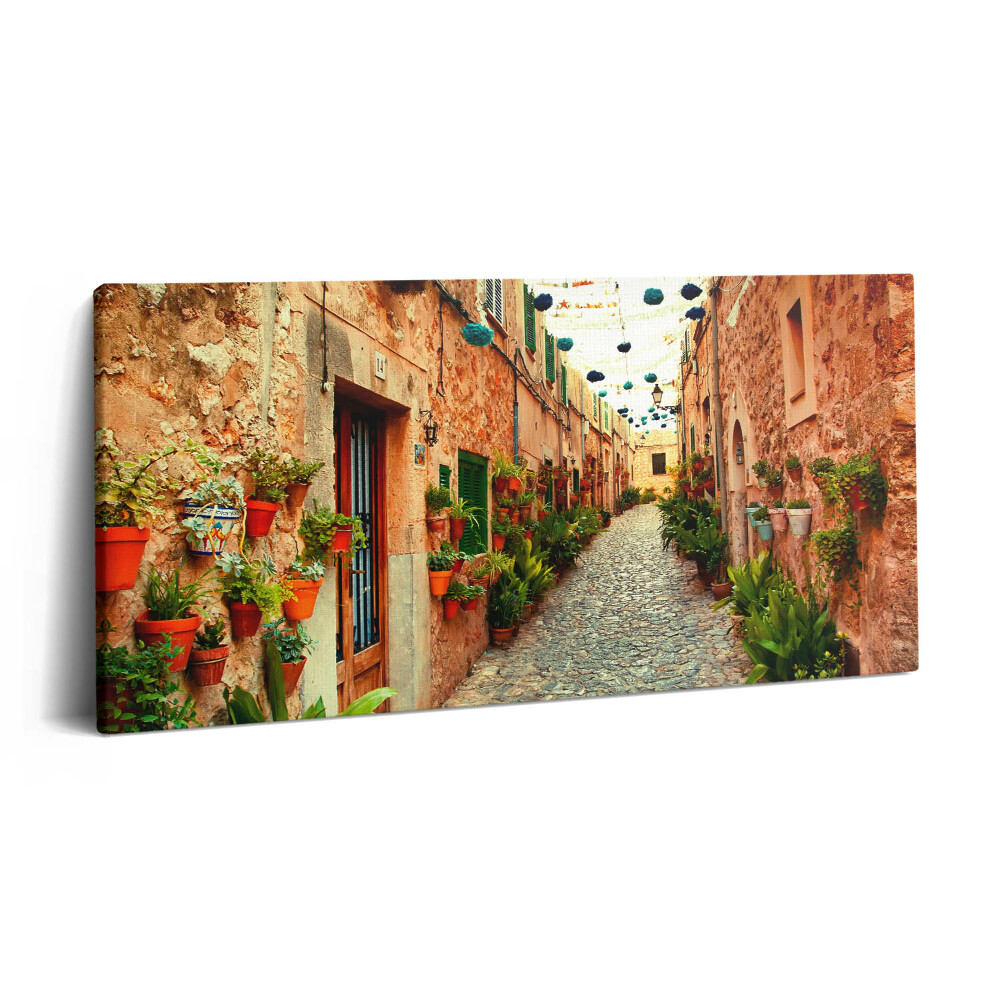 Vászonfotó 100x50 Utca Valldemossa faluban