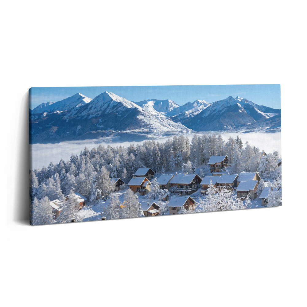 Vászonfotó 100x50 Hóesés az Alpokban