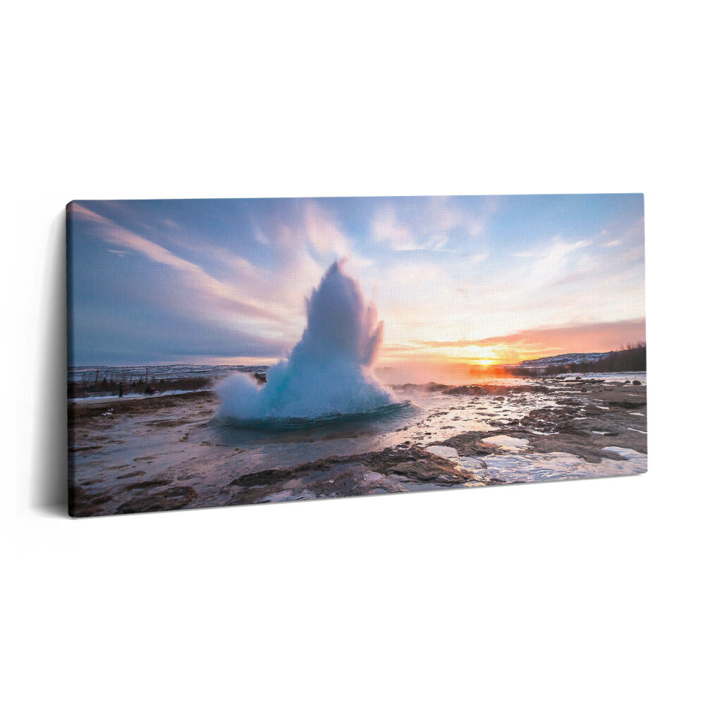 Vászonfotó 100x50 Gejzír Izland szigetén