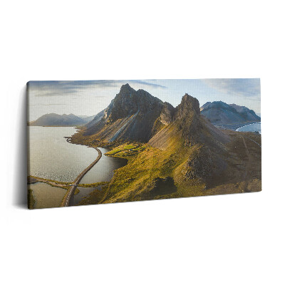 Vászonfotó 100x50 Festői út Izlandról