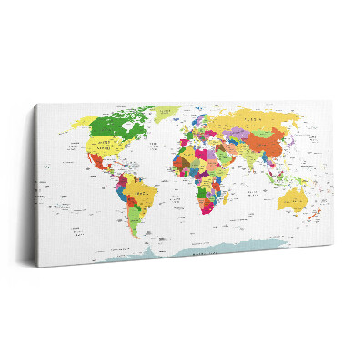 Vászonfotó 100x50 Színes világtérkép