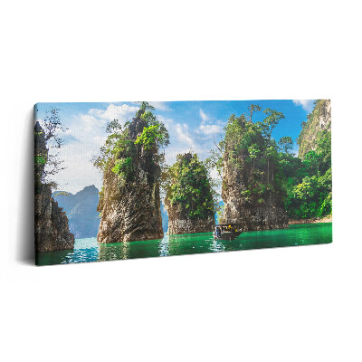 Vászonfotó 100x50 A tó fáinak természete