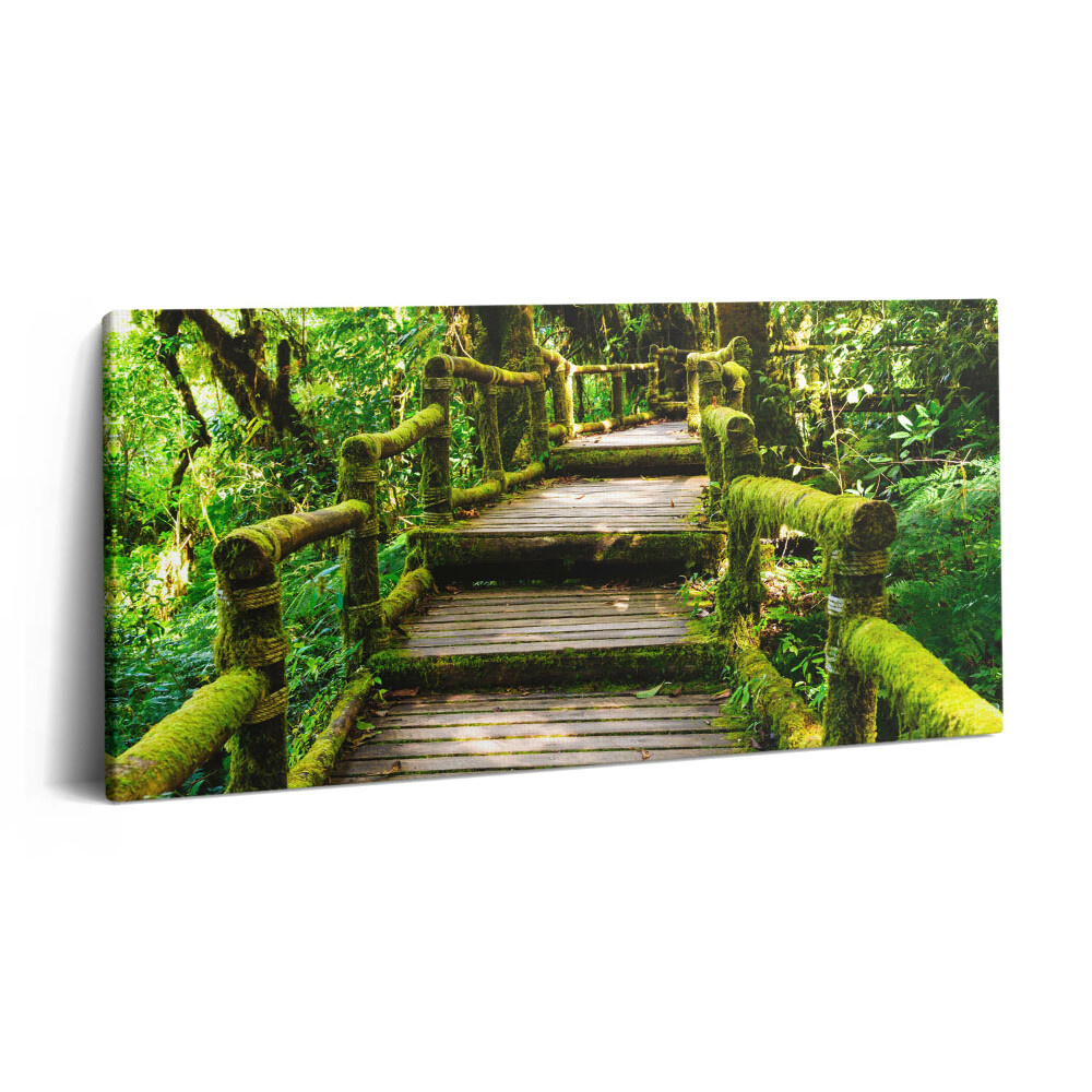 Vászonkép nyomtatás 120x60 Fából készült gyaloghíd - agroturizmus