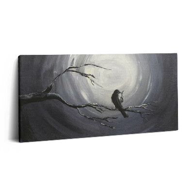 Vászonkép nyomtatás 120x60 Holló a holdfényben