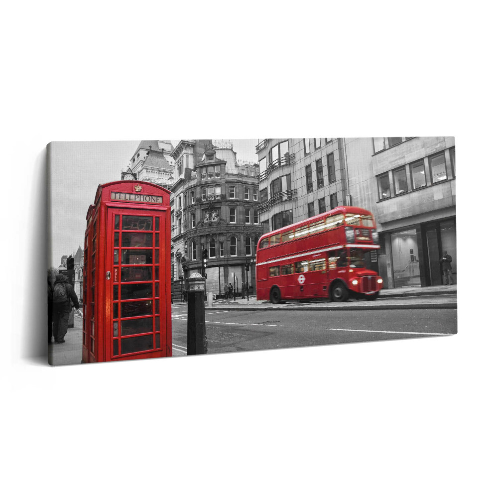 Vászonkép nyomtatás 120x60 Történelmi amerikai busz az utcán