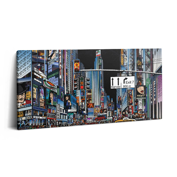 Vászonkép nyomtatás 120x60 Képregényes látomás New Yorkban