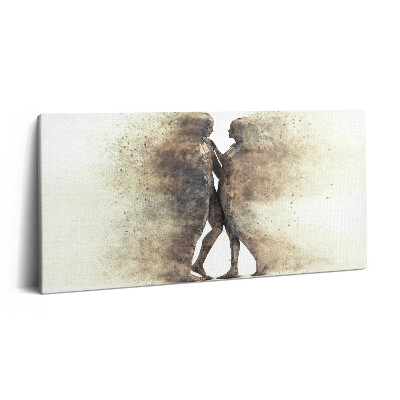 Vászonkép nyomtatás 120x60 Absztrakt emberek és homok