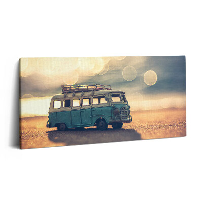 Vászonkép nyomtatás 120x60 Lakókocsi a tengerparton