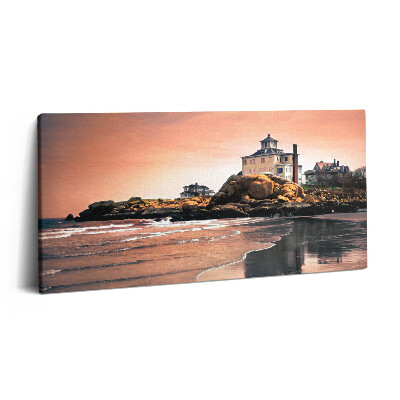 Vászonkép nyomtatás 120x60 Sherman tengerparti háza