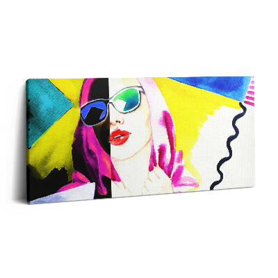 Vászonkép nyomtatás 120x60 Nő két arccal