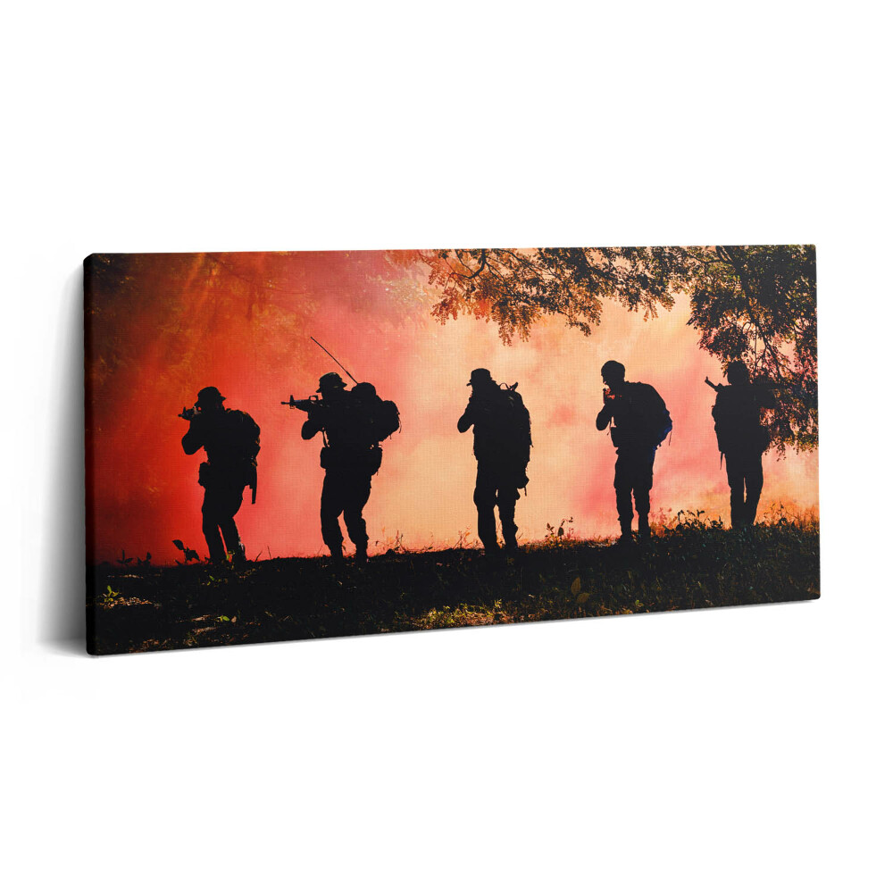 Vászonkép nyomtatás 120x60 Katonák a csatatéren