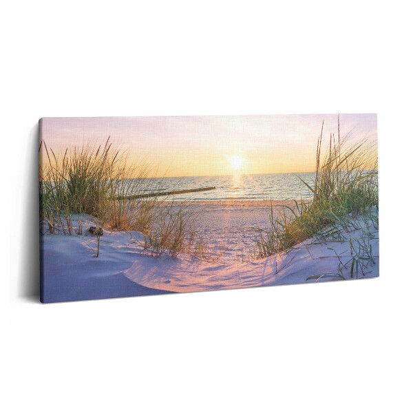 Vászonkép nyomtatás 120x60 Lengyel tenger - napozás