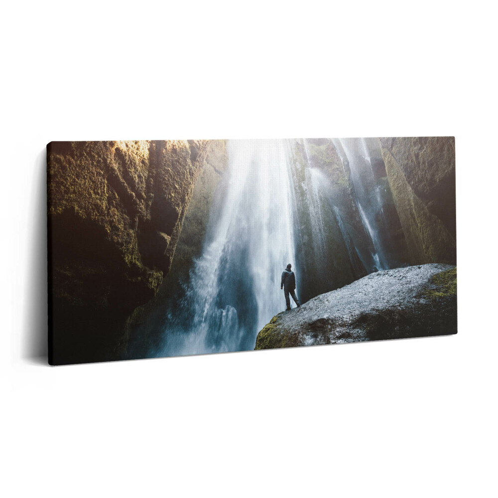 Vászonkép nyomtatás 120x60 A Gljufrabui vízesés látványa