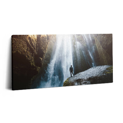 Vászonkép nyomtatás 120x60 A Gljufrabui vízesés látványa