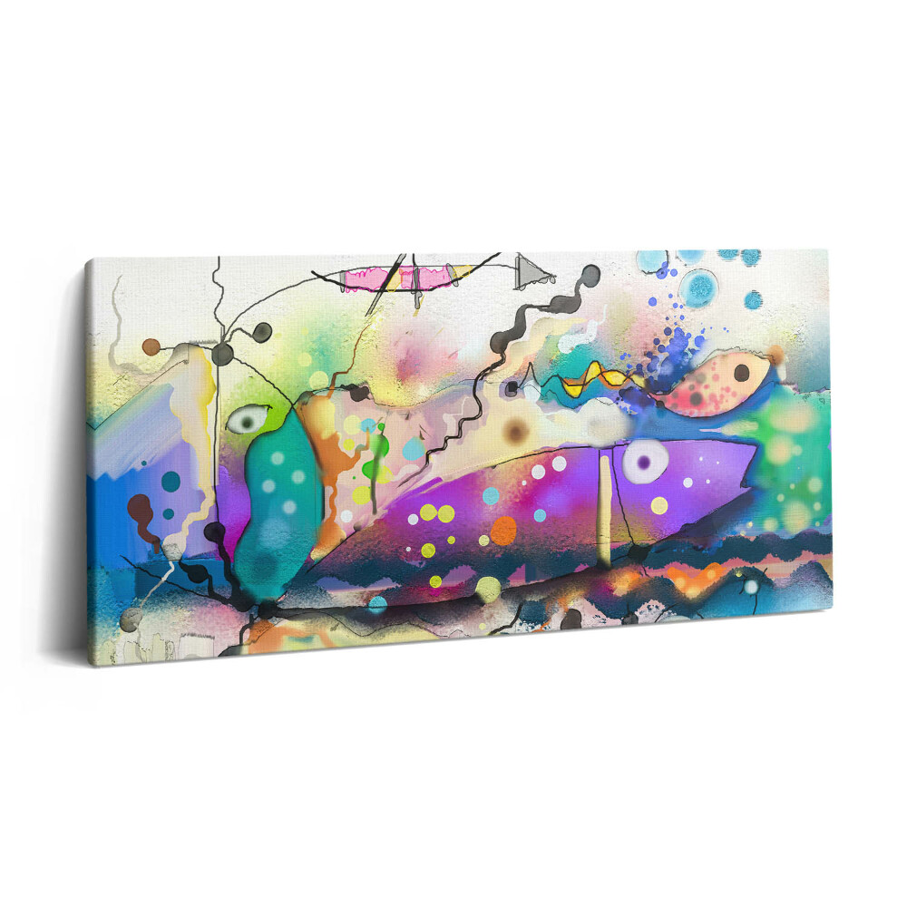 Vászonkép nyomtatás 120x60 Halak képe a tengerben