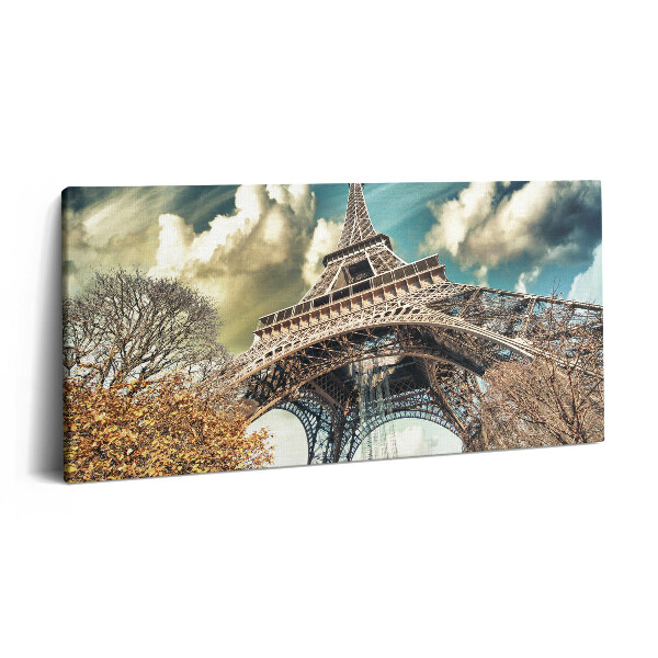 Vászonkép nyomtatás 120x60 Lenyűgöző kilátás az Eiffel-toronyra