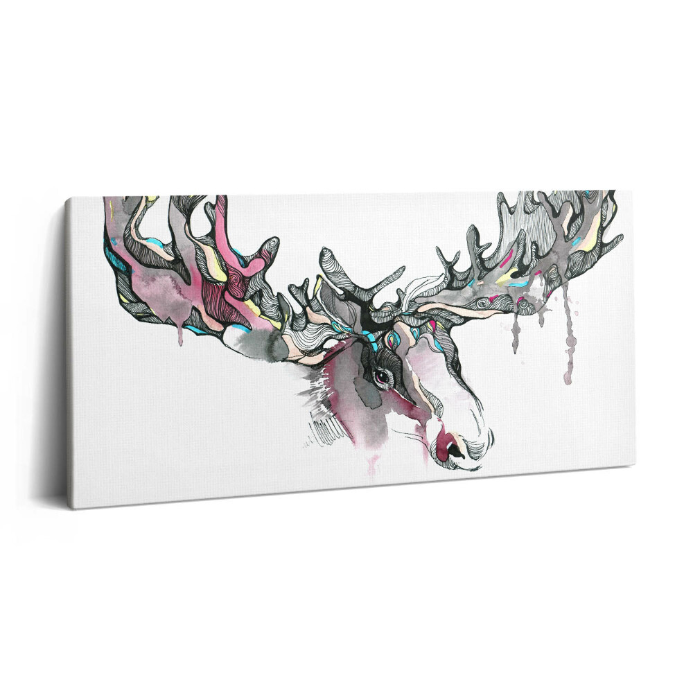 Vászonkép nyomtatás 120x60 Elk absztrakció