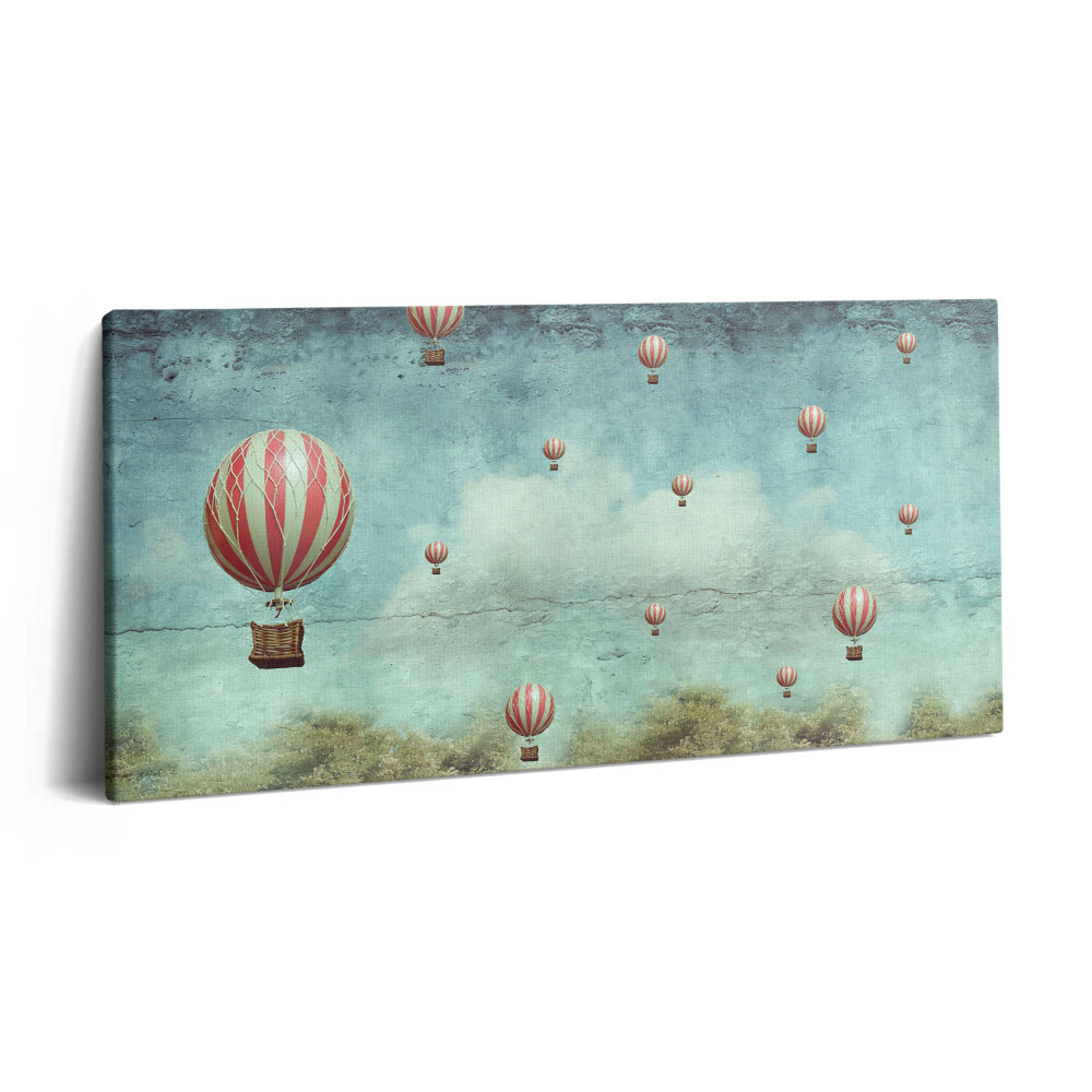 Vászonkép nyomtatás 120x60 Az égen szálló léggömbök