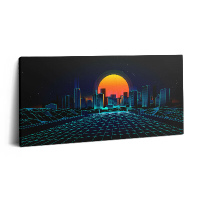 Vászonkép nyomtatás 120x60 A város kiberterülete