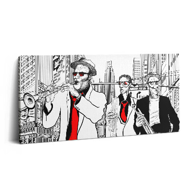 Vászonkép nyomtatás 120x60 jazz zenekar