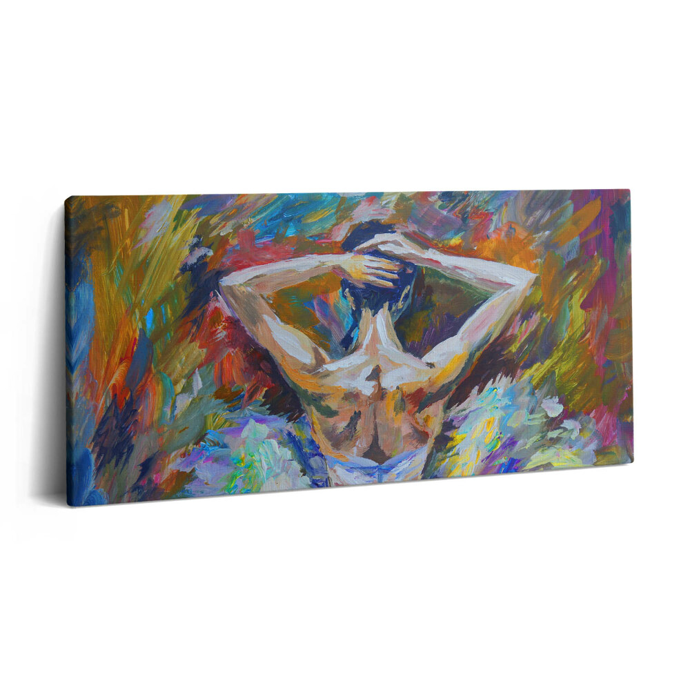 Vászonkép nyomtatás 120x60 Festett balerina