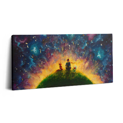 Vászonkép nyomtatás 120x60 A kis herceg absztrakt illusztrációja