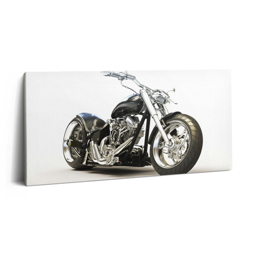 Vászonkép nyomtatás 120x60 Fekete motorkerékpár