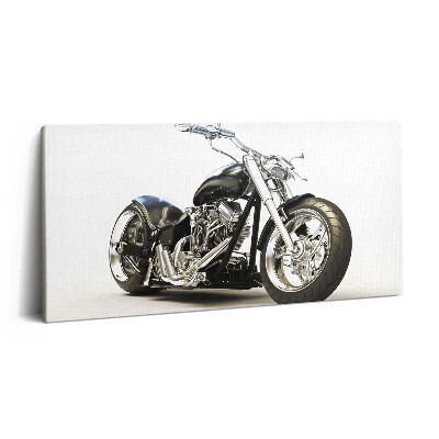 Vászonkép nyomtatás 120x60 Fekete motorkerékpár