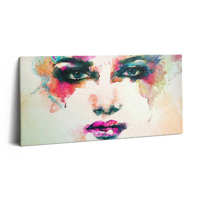 Vászonkép nyomtatás 120x60 Egy nő absztrakt arca
