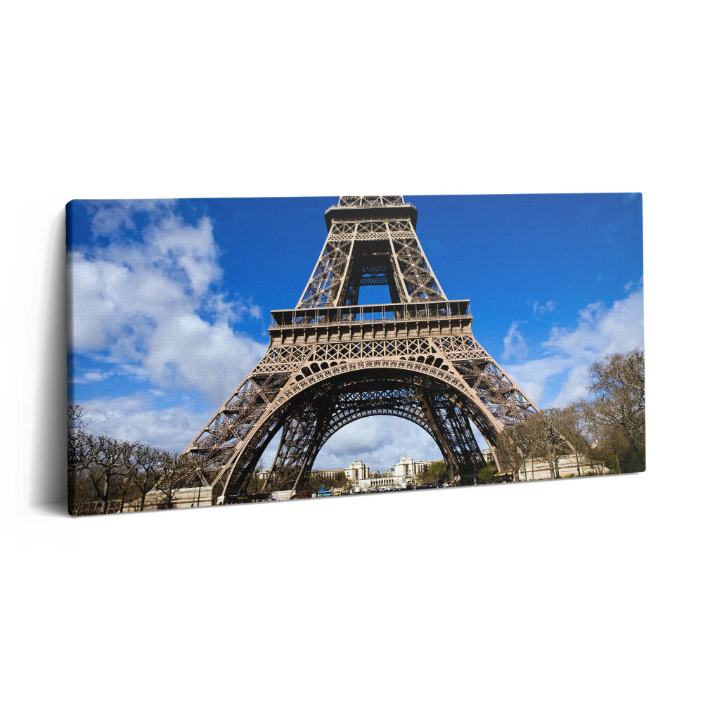 Vászonkép nyomtatás 120x60 Eiffel-torony Párizsban