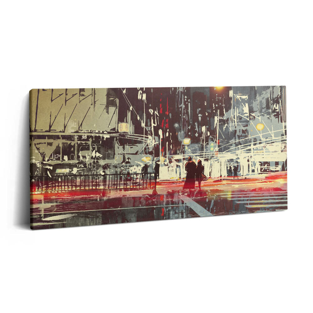 Vászonkép nyomtatás 120x60 A város éjszakai jelenete