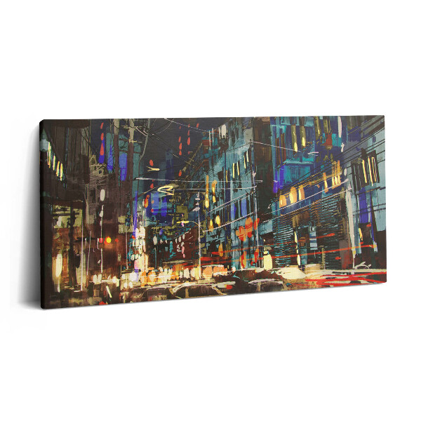 Vászonkép nyomtatás 120x60 Éjszakai város